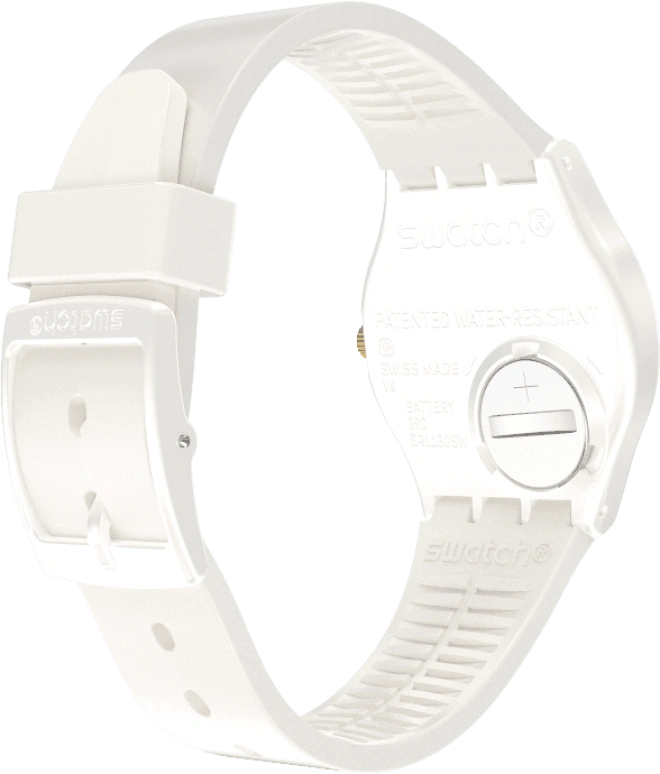 Swatch,Other 34mm,34mm,Plastic,White,Sapphire,Crystal Glass,GZ711