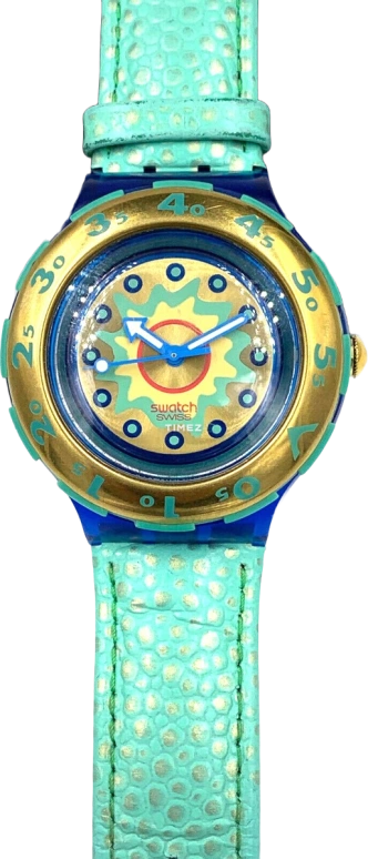Swatch,Other ,Plastic,Metal,Quartz,Sapphire,Crystal Glass,Round,SDN109