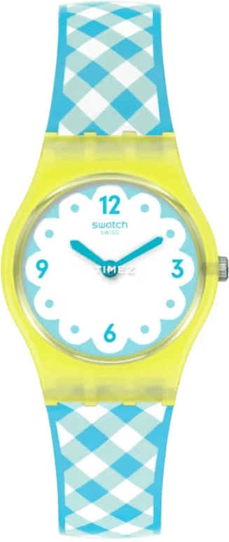 Swatch,Originals 25mm,25mm,Plastic,White,Quartz,Round,Yellow,LJ112