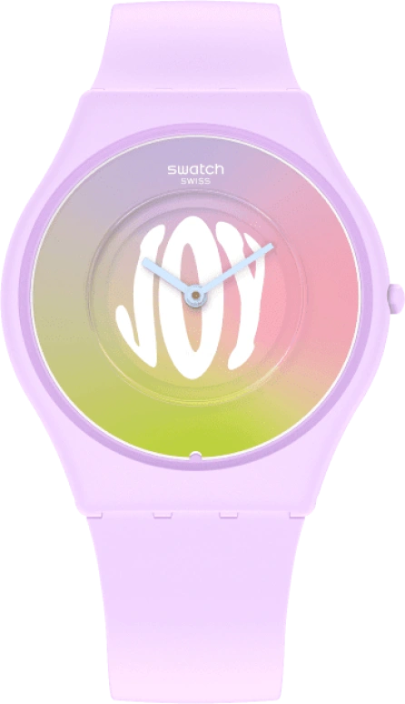 Swatch,SKIN 34mm,34mm,Ceramic,Multi-Color,Quartz,Round,Pink,SS09V101