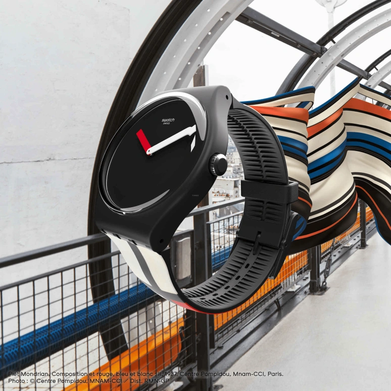 Swatch,Originals 41mm,41mm,Plastic,Black,Quartz,Sapphire,Crystal Glass,Round,SUOZ344