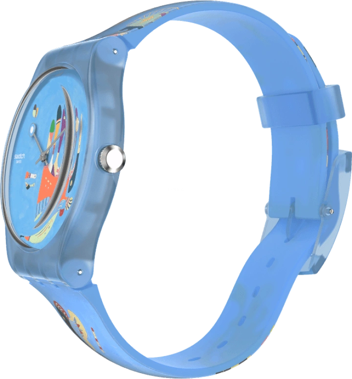 Swatch,Originals 41mm,41mm,Plastic,Blue,Quartz,Sapphire,Crystal Glass,Round,SUOZ342