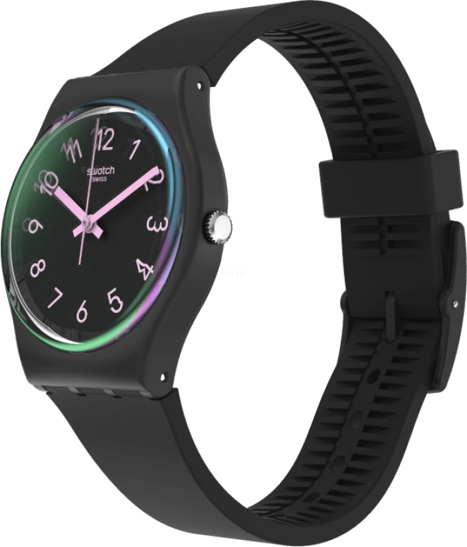 Swatch,Originals 34mm,34mm,Plastic,Black,Closed,GB330