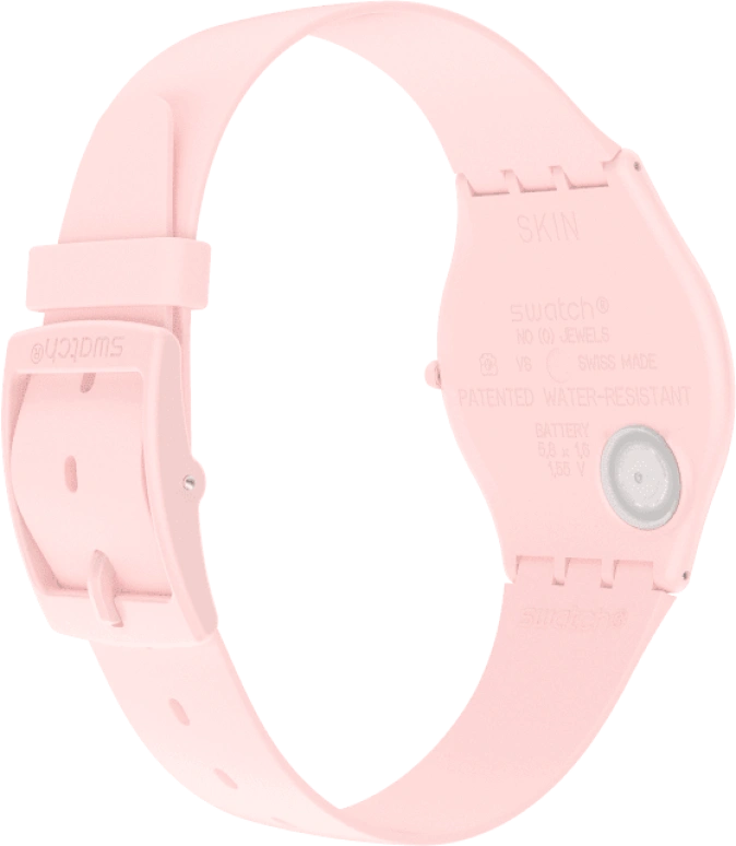 Swatch,SKIN 34mm,34mm,Ceramic,Pink,Closed,SS09P100