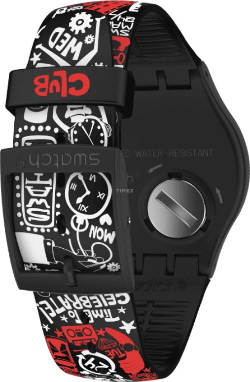 Swatch,Originals 41mm,41mm,Plastic,Black,SUOZ322