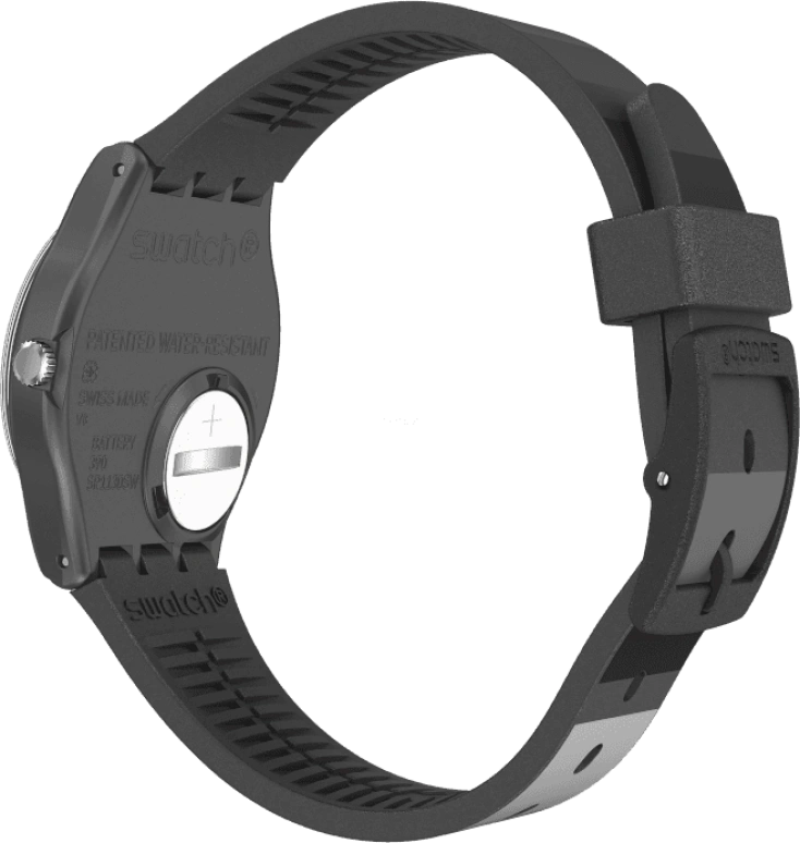 Swatch,Originals 34mm,34mm,Plastic,Black,Quartz,Round,GB430
