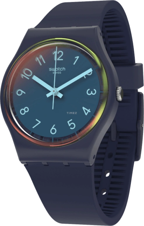 Swatch,Originals 34mm,34mm,Plastic,Blue,Closed,GN274