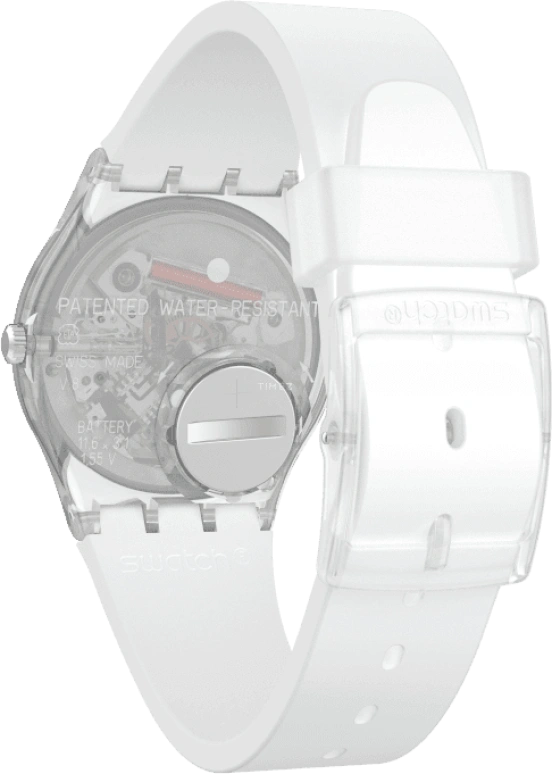 Swatch,Originals 34mm,34mm,Plastic,Blue,Pink,Sapphire,Crystal Glass,GE713