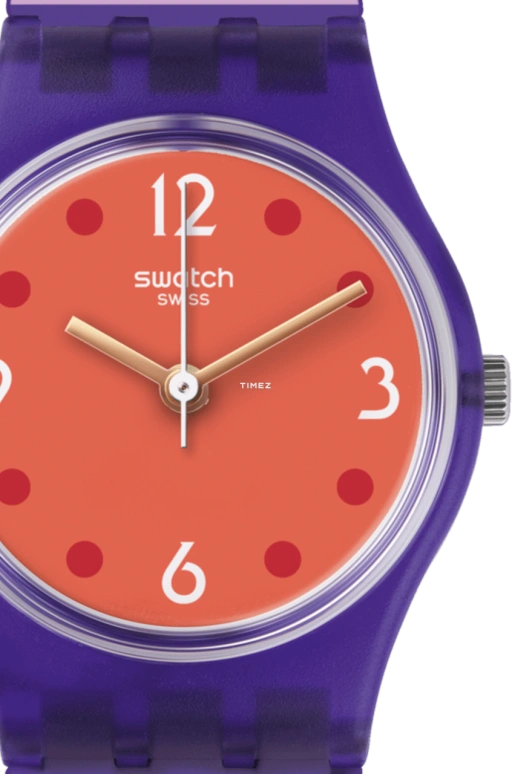 Swatch,Originals 25mm,25mm,Plastic,Orange,Quartz,Tonneau,Purple,LV119