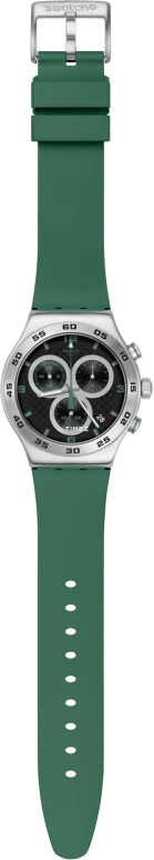 Swatch,Other 43mm,43mm,Stainless Steel,Black,Quartz,Chronograph,Day,YVS525
