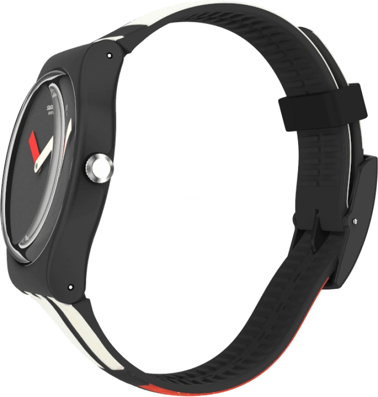 Swatch,Originals 41mm,41mm,Plastic,Black,Quartz,Sapphire,Crystal Glass,Round,SUOZ344