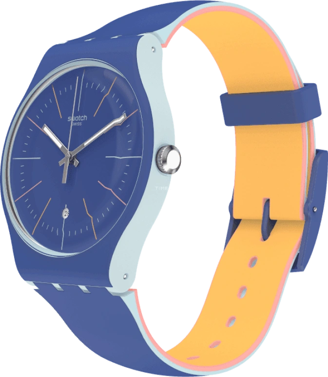 Swatch,Originals 41mm,41mm,Plastic,Blue,SUOS403