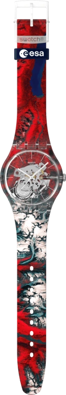 Swatch,Originals 41mm,41mm,Plastic,Red,Multi-Color,Transparent,Quartz,Round,Transparent,SUOK145,SUOK145-065