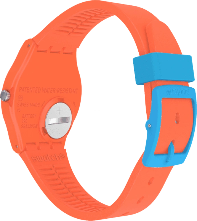 Swatch,Originals 34mm,34mm,Plastic,Blue,GO121