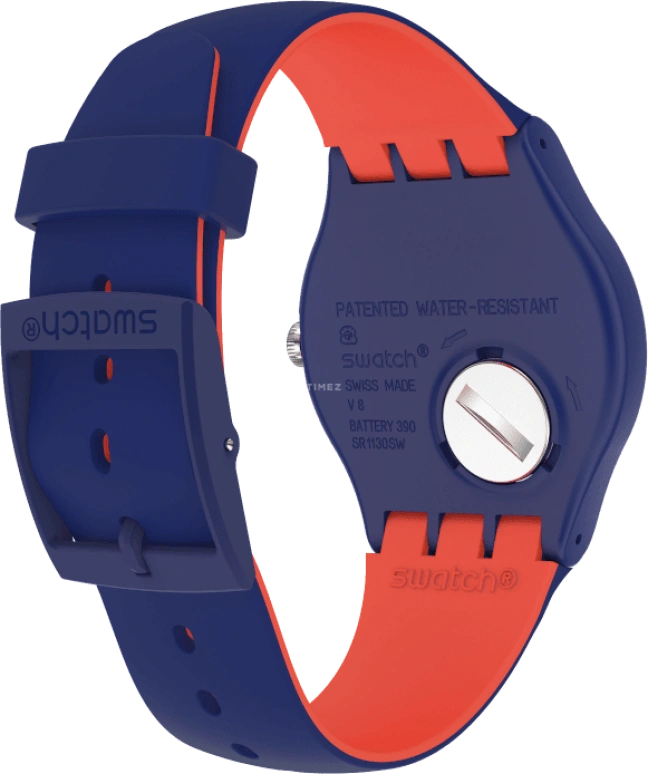 Swatch,Originals 41mm,41mm,Plastic,Blue,Sapphire,Crystal Glass,SUON146