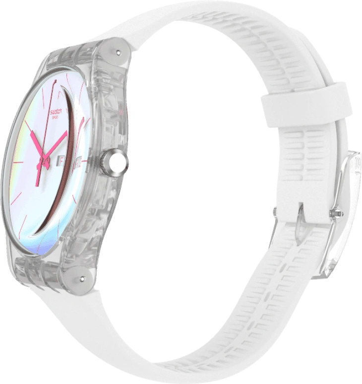 Swatch,Originals 41mm,41mm,Plastic,Blue,Pink,Sapphire,Crystal Glass,SUOK713