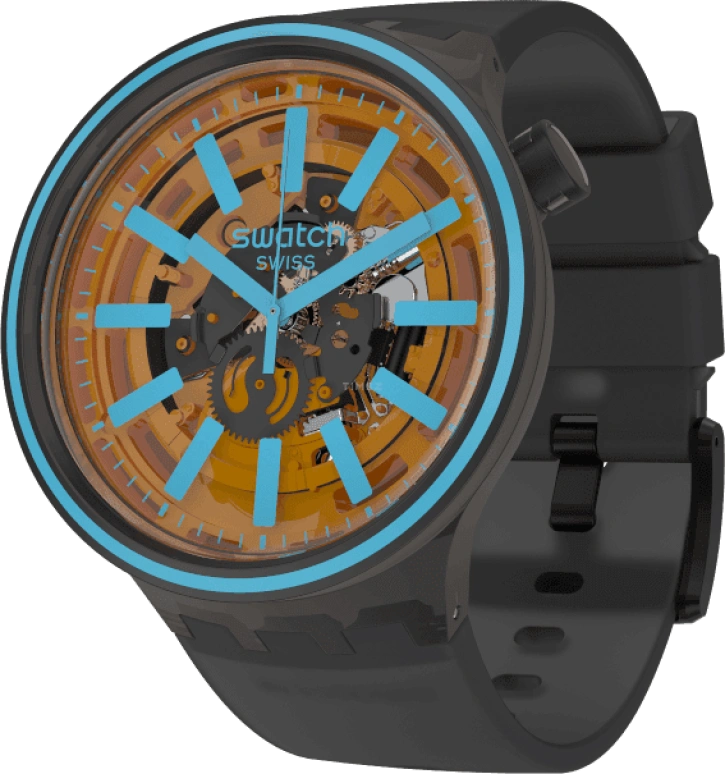 Swatch,THE BOLD 47mm,47mm,Plastic,Coffee,Brown,SO27B112