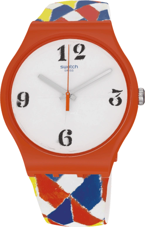 Swatch,Originals 41mm,41mm,Plastic,White,Sapphire,Crystal Glass,SUOZ312S