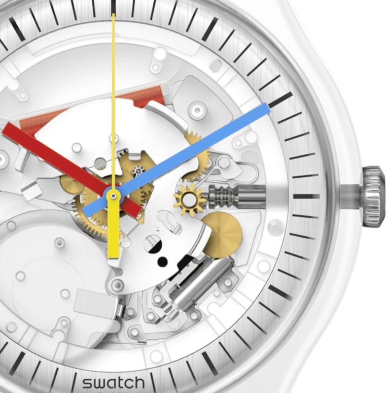 Swatch,CLEAR 41mm,41mm,Bioceramic,Open,SO29K100
