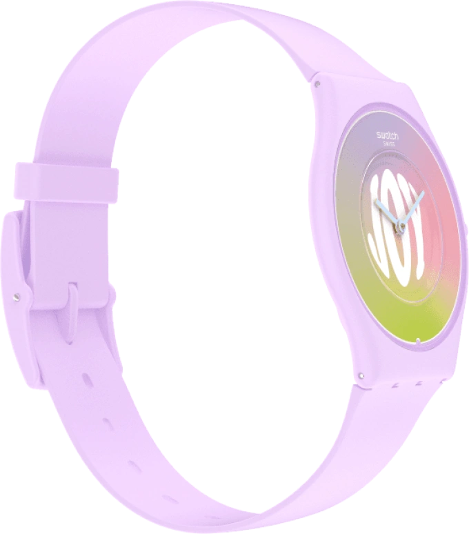 Swatch,SKIN 34mm,34mm,Ceramic,Multi-Color,Quartz,Round,Pink,SS09V101
