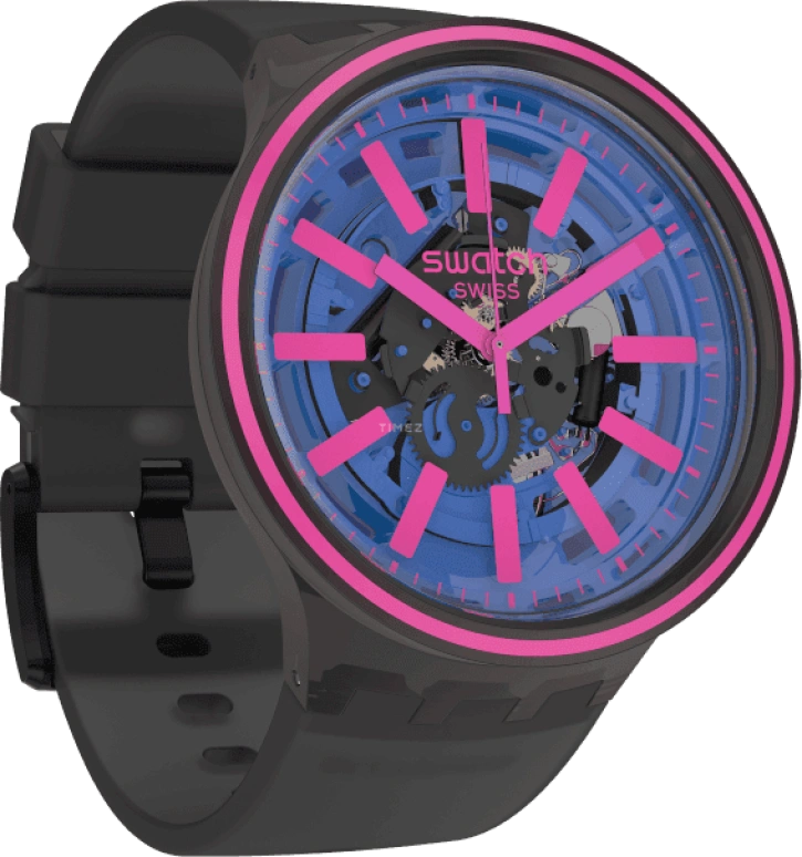 Swatch,THE BOLD 47mm,47mm,Plastic,Blue,SO27B111