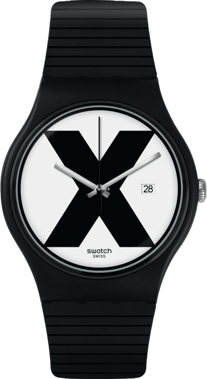 Swatch,Originals 41x47.40mm,41x47.40mm,Plastic,Black,Quartz,Sapphire,Crystal Glass,Round,SUOB402