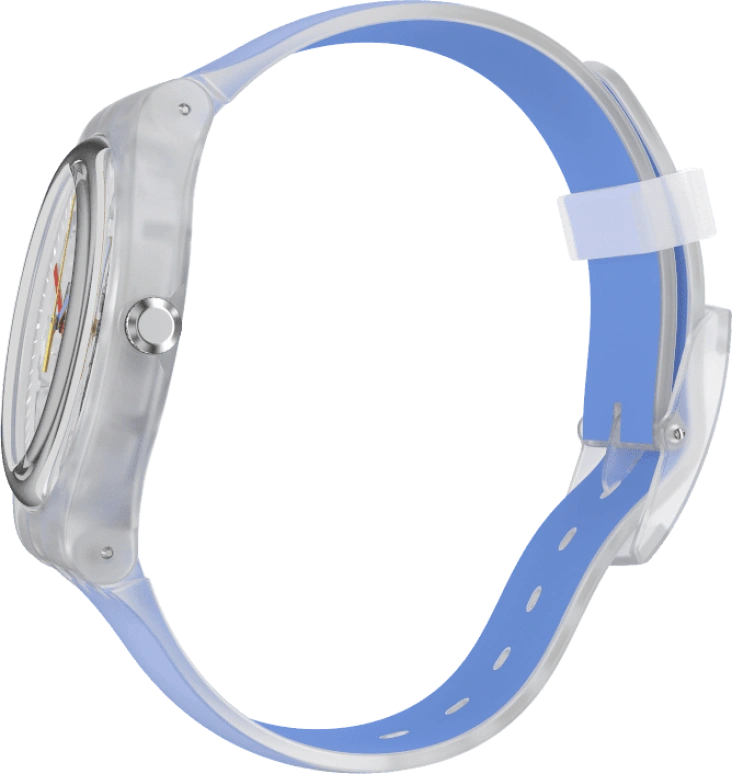 Swatch,Originals 41mm,41mm,Plastic,Skeleton,Quartz,Round,Transparent,SUOK156