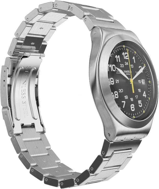 Swatch,IRONY 42.70mm,42.70mm,Stainless Steel,Black,YWS439G