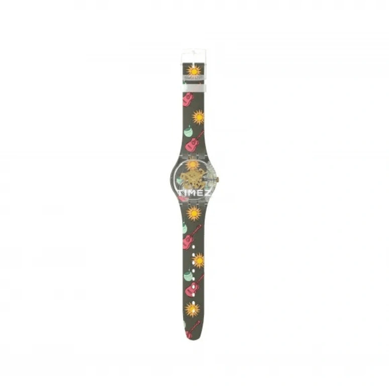 Swatch,Other 41mm,41mm,Plastic,Transparent,Quartz,Sapphire,Crystal Glass,Round,SUOK146,SUOK146-008