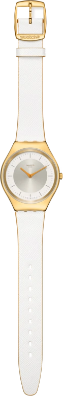 Swatch,Swatch Essentials 38mm,38mm,Stainless Steel,White,Silver,Quartz,Sapphire,Crystal Glass,Tonneau,SYXG128