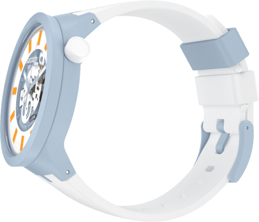 Swatch,THE BOLD 47mm,47mm,Bioceramic,Ceramic,White,SB03N101