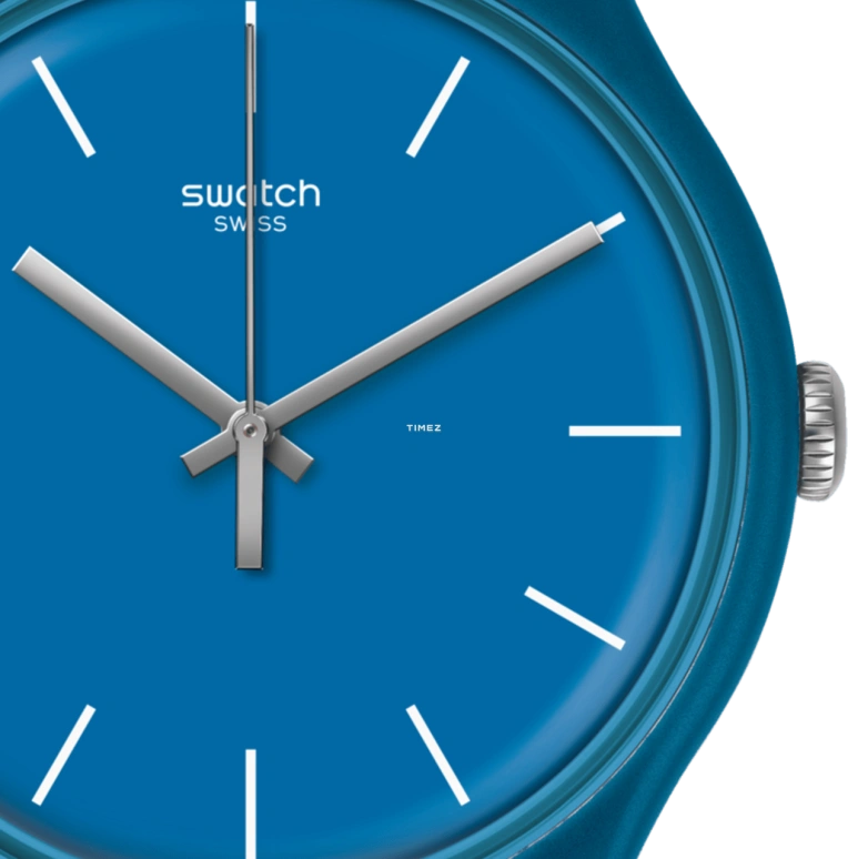 Swatch,Special Edition 41mm,41mm,Plastic,Blue,Quartz,Round,SUOZ277