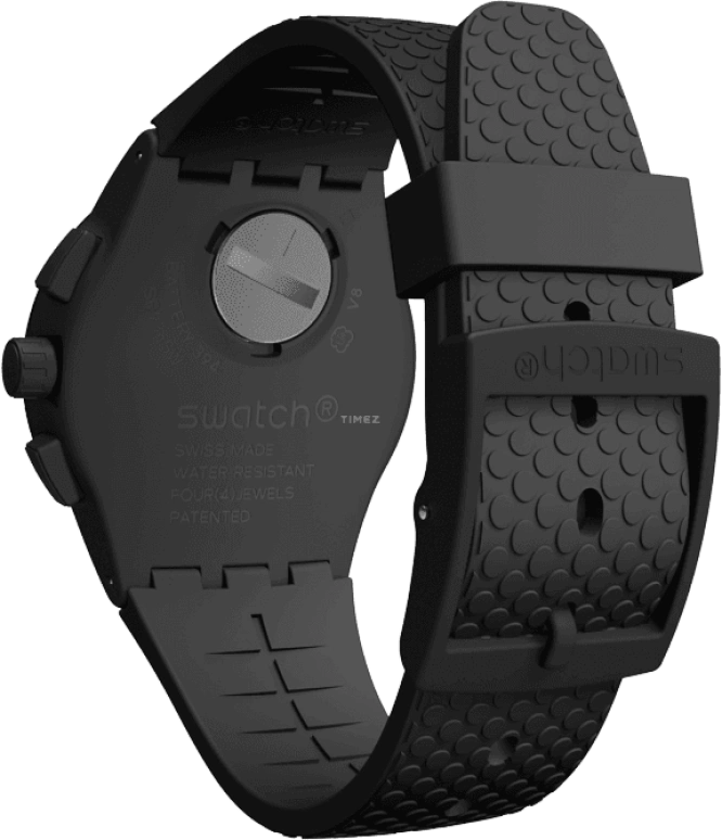 Swatch,MEN'S 42mm,42mm,Plastic,Black,SUSB104