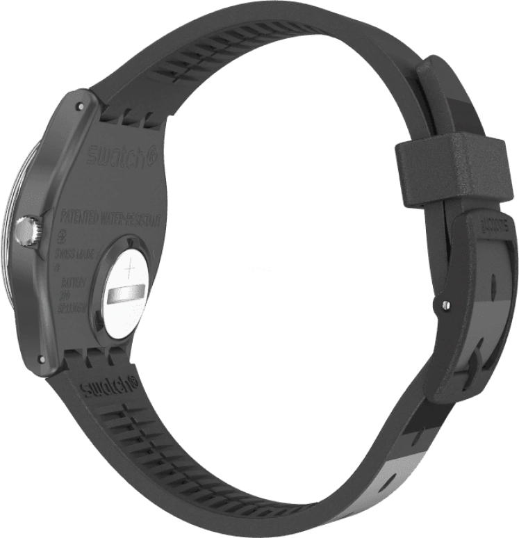 Swatch,Originals 34mm,34mm,Plastic,Black,Quartz,Round,GB430