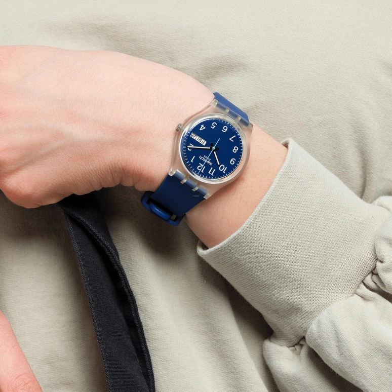 Swatch,Originals 34mm,34mm,Blue,Open,GE725