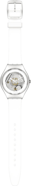 Swatch,Other 38mm,38mm,Stainless Steel,White,Skeleton,Quartz,Sapphire,Crystal Glass,Round,SYXS138