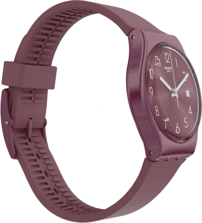 Swatch,Originals 34mm,34mm,Plastic,Purple Red,Closed,GR405