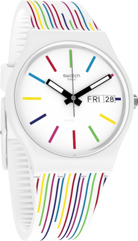 Swatch,Originals 34mm,34mm,Plastic,White,Closed,GW712