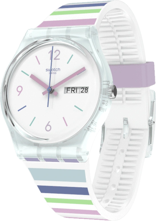 Swatch,Originals 34mm,34mm,Plastic,White,Open,GL702