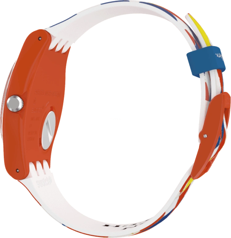 Swatch,Originals 41mm,41mm,Plastic,White,Sapphire,Crystal Glass,SUOZ312S