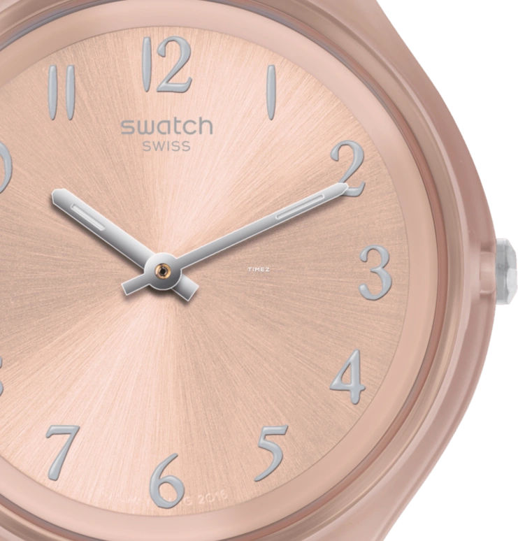 Swatch,SKIN 40mm,40mm,Plastic,Rose Gold,Quartz,Sapphire,Crystal Glass,Round,SVUP100M