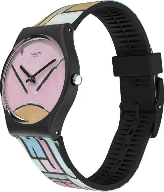Swatch,Originals 34mm,34mm,Plastic,Pink,Closed,GZ350