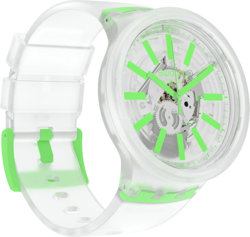 Swatch,THE BOLD 47mm,47mm,Plastic,White,SO27E104