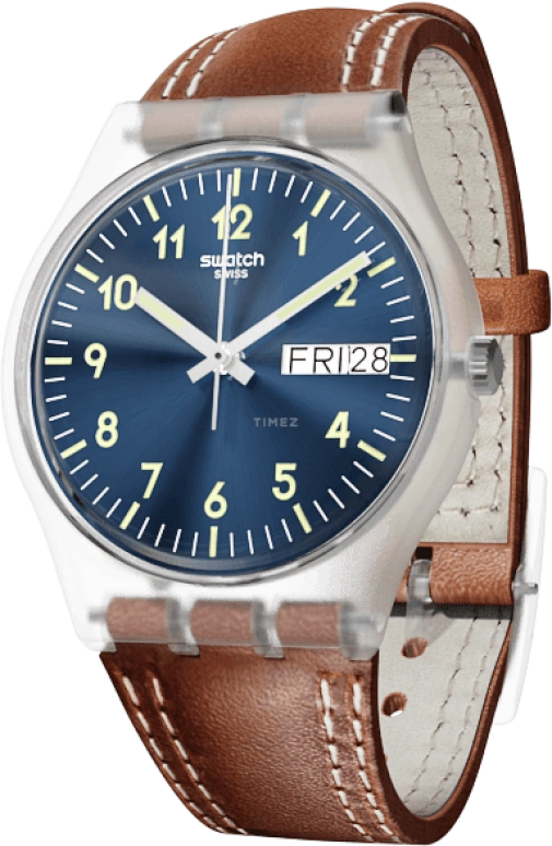 Swatch,Originals 34mm,34mm,Plastic,Blue,GE709