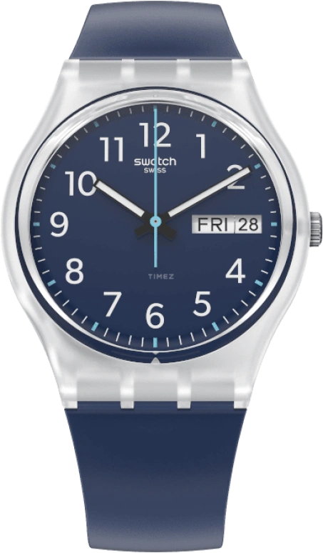 Swatch,Originals 34mm,34mm,Blue,Open,GE725