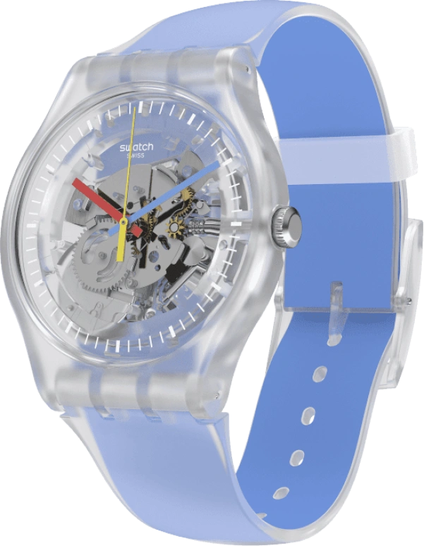 Swatch,Originals 41mm,41mm,Plastic,Skeleton,Quartz,Round,Transparent,SUOK156