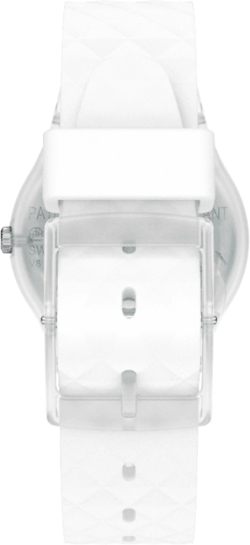 Swatch,Originals 34mm,34mm,Plastic,White,Quartz,Baton,GE286