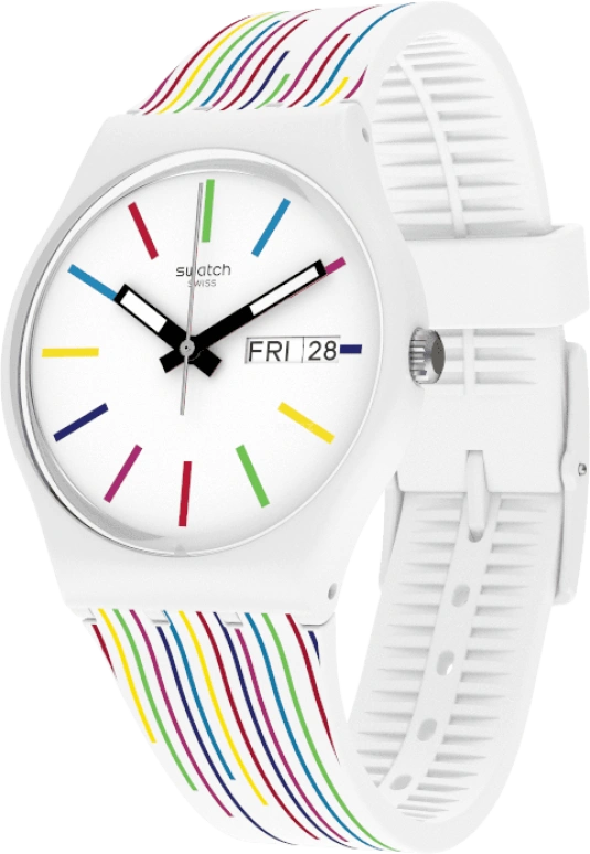 Swatch,Originals 34mm,34mm,Plastic,White,Closed,GW712