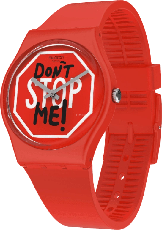 Swatch,Originals 34mm,34mm,Plastic,Red,GR183