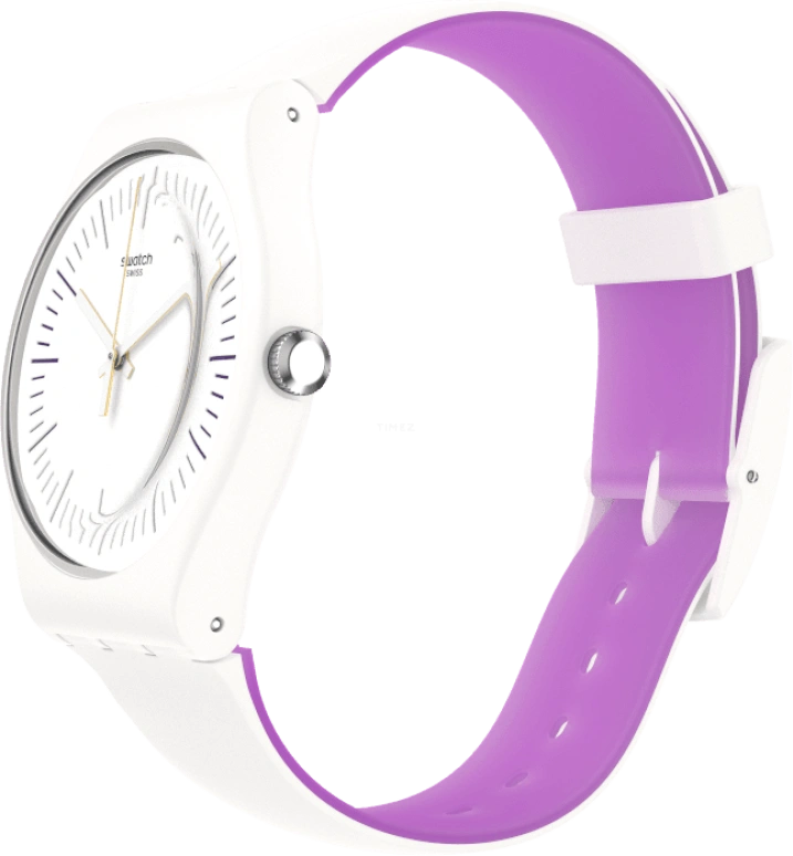 Swatch,Originals 41mm,41mm,Plastic,White,Sapphire,Crystal Glass,SUOW173